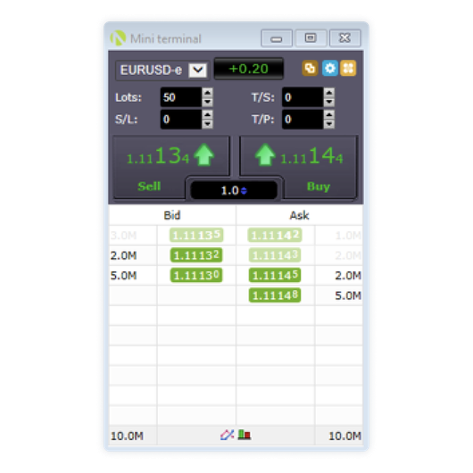 Depth of Market Mini Terminal